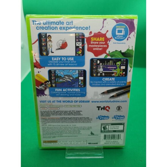 2 for 15 $ UDraw Studio Instant Artist (Microsoft Xbox 360, 2011) NEW & Sealed - Picture 2 of 3